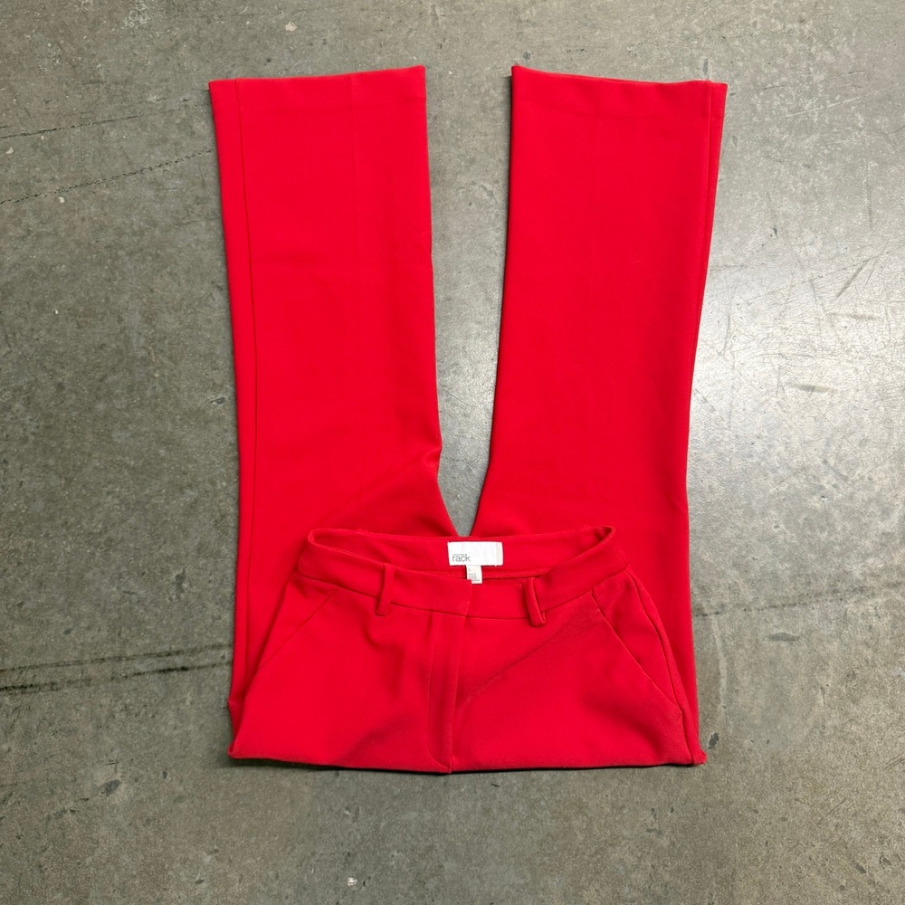 Nordstrom Rack Womens‎ Red Flare Leg Dress Pants Size Small Career Trousers